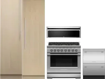 5 Piece Package Includes Refrigerator, Freezer, Range, Hood And Dishwasher